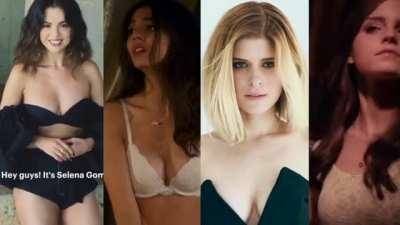 Which one takes your load? Selena Gomez, Victoria Justice, Kate Mara or Emma Watson on adultfans.net