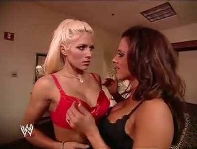 When this segment of Torrie Wilson making out with Dawn Marie I lost it on adultfans.net