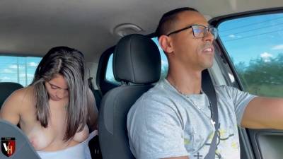 VictorHugo - Brunette Having Sex in the Car on adultfans.net