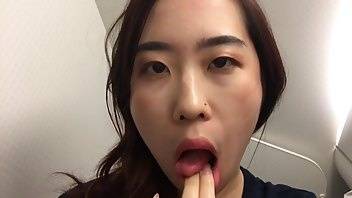 Kittymei airplane bathroom tease xxx porn video on adultfans.net