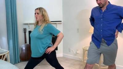 Stepson helps stepmom make an exercise video 1 2 on adultfans.net