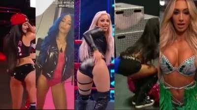 Pick one of these WWE divas for a facefuck and one to ride your face (Nikki Bella, Sasha Banks, Liv Morgan, AJ Lee, Carmella) on adultfans.net
