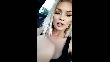 LaynaBoo pussy fingering in car public parking snapchat premium 2018/08/29 porn videos on adultfans.net