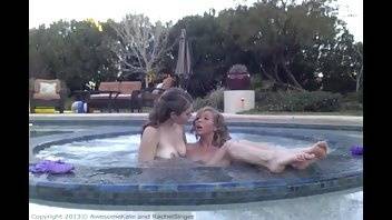 Awesomekate hot tub sex with rachaelsinger lesbians public nudity fingering porn video manyvids on adultfans.net