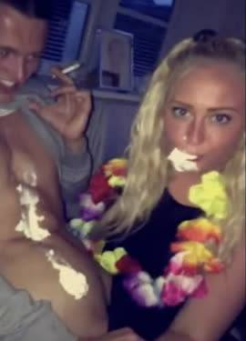 Swedish teen sucking off boy at a party - Sweden on adultfans.net