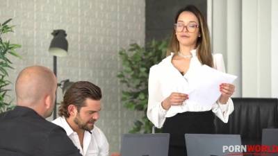 Francys Belle Seals Business Deal with Office Room DP on adultfans.net