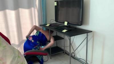 Stepmom gets stuck in a desk and stepson fucks her1 3 on adultfans.net