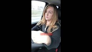 Lee Anne flashing & driving snapchat premium porn videos on adultfans.net