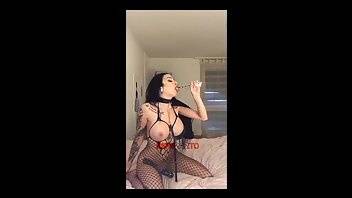 Celine Centino sexy black lingerie masturbation on bed snapchat premium porn videos on adultfans.net