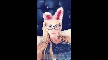 Nikki Benz pussy fingering on bed snapchat premium on adultfans.net