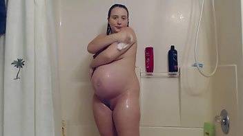 Lanna Amidala 35 weeks pregnant shower head cum xxx premium porn videos on adultfans.net