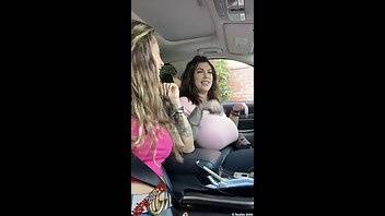 Dakota James & Ana Lorde driving & boobs flashing snapchat premium porn videos on adultfans.net