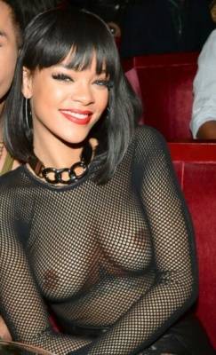 Rihanna Nude Sheer See Through Dress Nip Slip Photos Leaked - Barbados on adultfans.net