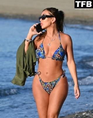 Lauryn Goodman Puts on a Sultry Display in a Bikini Out on Holiday in Marbella on adultfans.net