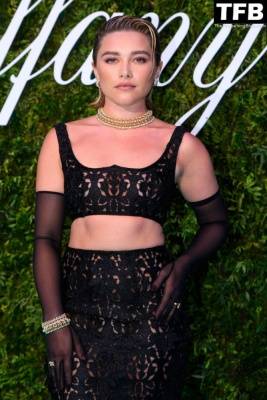 Braless Florence Pugh Looks Hot at The House of Tiffany & Co Vision and Virtuosity Exhibition in London on adultfans.net