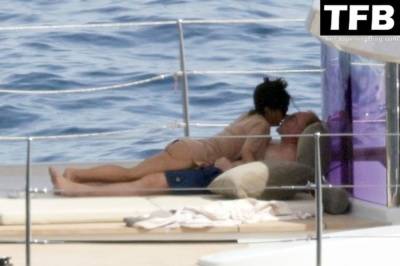 Salma Hayek Puts on a Steamy Display With Her Husband While Relaxing on a Yacht on Holiday in Capri on adultfans.net