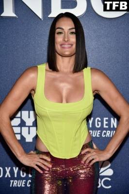 Nikki Bella Flaunts Her Cleavage at NBCUniversal 19s 2022 Upfront Press Junket on adultfans.net