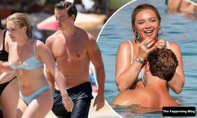 Florence Pugh & Will Poulter Enjoy a Flirty Beach Day in Ibiza on adultfans.net