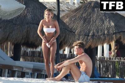 Tiffany Watson Wears a White Bikini as She Hits the Beach in Mexico - Mexico on adultfans.net