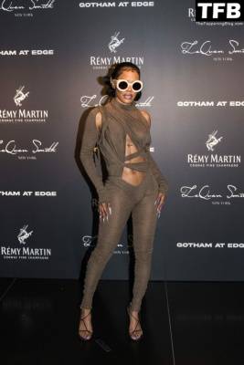 Teyana Taylor Flashes Her Nude Boobs as She Arrives at The Met Gala Boom Boom Room Afterparty on adultfans.net