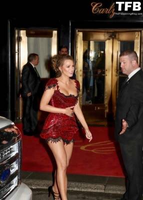 Leggy Blake Lively Exits a MET Gala After-Party in NYC on adultfans.net