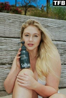 Iskra Lawrence Poses for Her Saltair Skin Care Products in Los Angeles - Los Angeles on adultfans.net