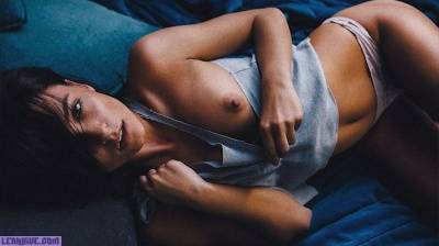 Anastasiia Poranko topless in bed on adultfans.net