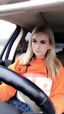 Aria Rayne boobs flashing while driving snapchat premium xxx porn videos on adultfans.net