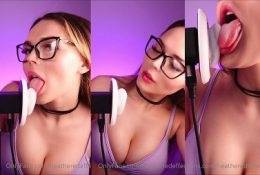 HeatheredEffect Close Up Ear Eating ASMR Video  on adultfans.net