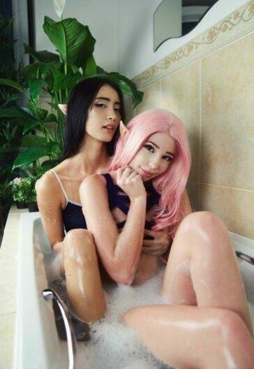 Belle Delphine Nude Bath Photoshoot on adultfans.net