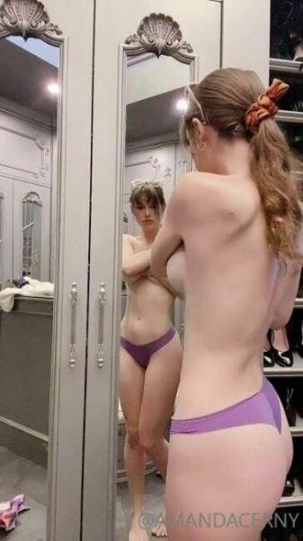 Amanda Cerny Nude Closet Striptease  Video  on adultfans.net
