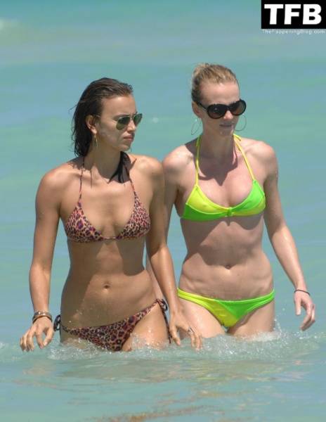 Irina Shayk & Anne Vyalitsyna Enjoy a Day on the Beach in Miami on adultfans.net