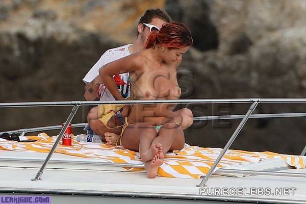  Rita Ora Tanning Topless On A Yacht on adultfans.net