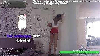 Miss Angeliquew ? Showing off her ass in booty shorts on her twitch stream for subs ? Twitch thot on adultfans.net