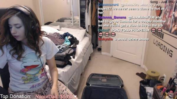 Pokimane ? Shows off her thong on stream ? Twitch Streamer on adultfans.net
