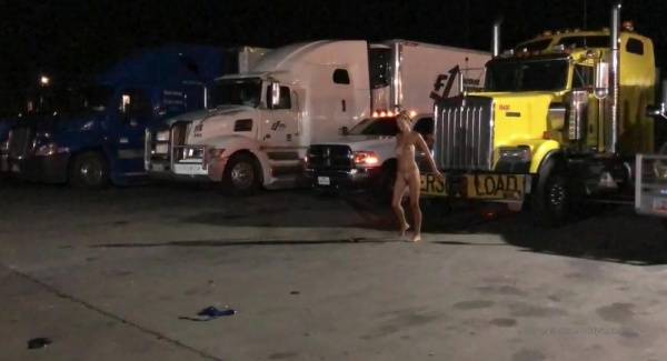 HOLLYHOTWIFE - parking lot fully naked on adultfans.net