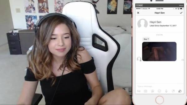 Pokimane ? Her reaction to getting a dick pic - leaknud.com