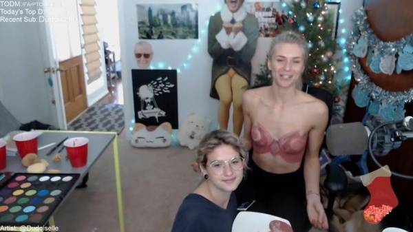 Dudoiselle ? Painting her friends tits on stream ? Twitch thot on adultfans.net