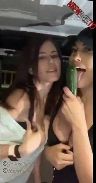 Justine Aquarius & Rainey James cucumber masturbation with anal plug snapchat premium 2019/10/29 on adultfans.net