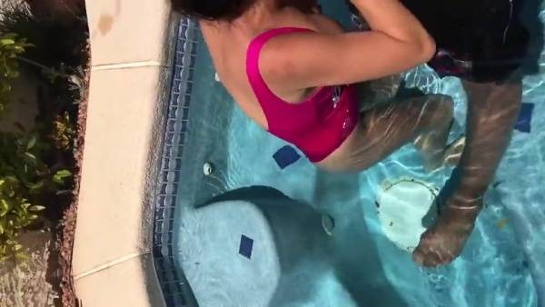 Mila Jade Sloppy Blowjob By The Pool  Video  on adultfans.net