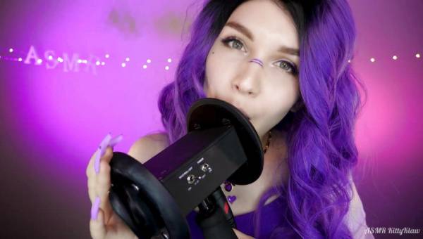 Kitty Klaw ASMR - Purple - Licking & Mouth sounds - leaknud.com
