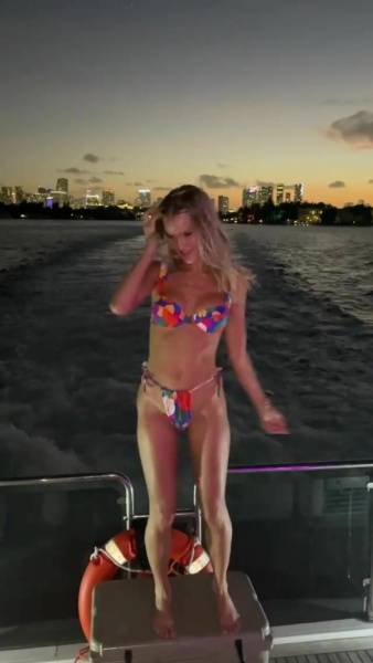 Joy Corrigan ? Dancing on a Boat in Bikini on adultfans.net