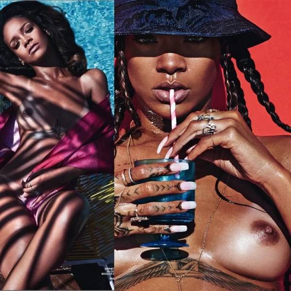 Rihanna Topless Magazine Photoshoot  on adultfans.net