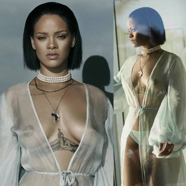 Rihanna Sexy Bikini Robe Nipple Slip Photos Leaked on adultfans.net