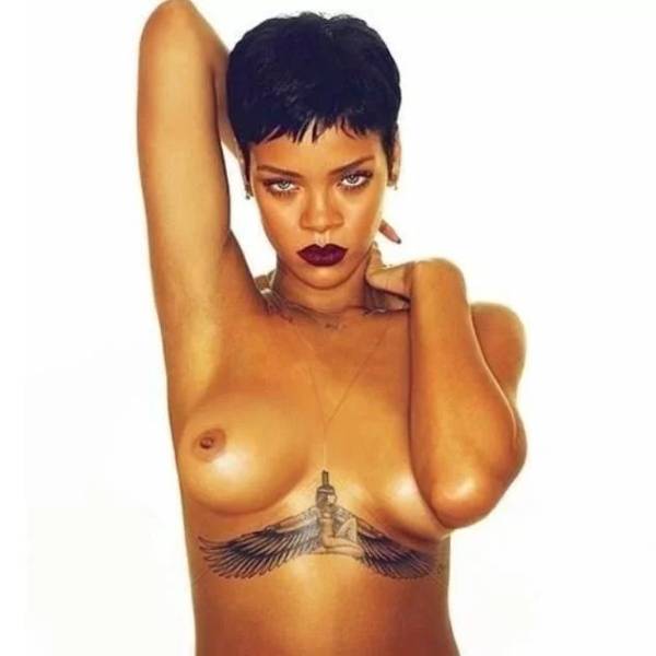 Rihanna Nude Topless Photoshoot Photos  on adultfans.net