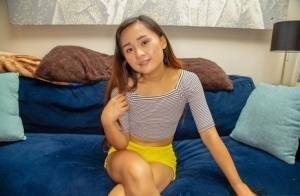 Petite Asian teen Elle Voneva engages in POV sex with a white cock on adultfans.net
