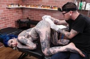 Tattoo enthusiast Amber Luke gets fucked after getting a new tat on adultfans.net