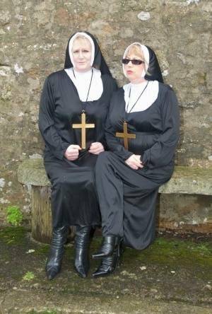 Naughty nun Speedy Bee and a Sister have a threesome with the Friar on adultfans.net