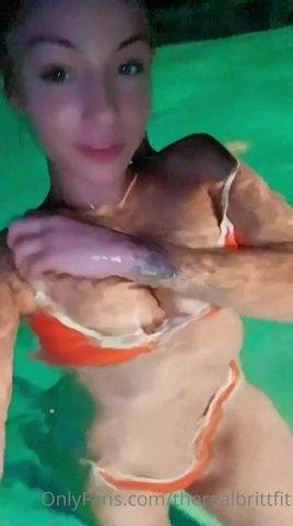 TheRealBrittFit NEW OnlyFans - Skinny dip new bikini on adultfans.net