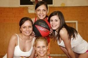 Gorgeous sporty teen girls having lesbian fun after training on adultfans.net